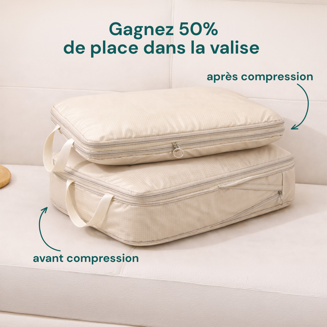 Set de rangement compressible pour valise – 6 pièces