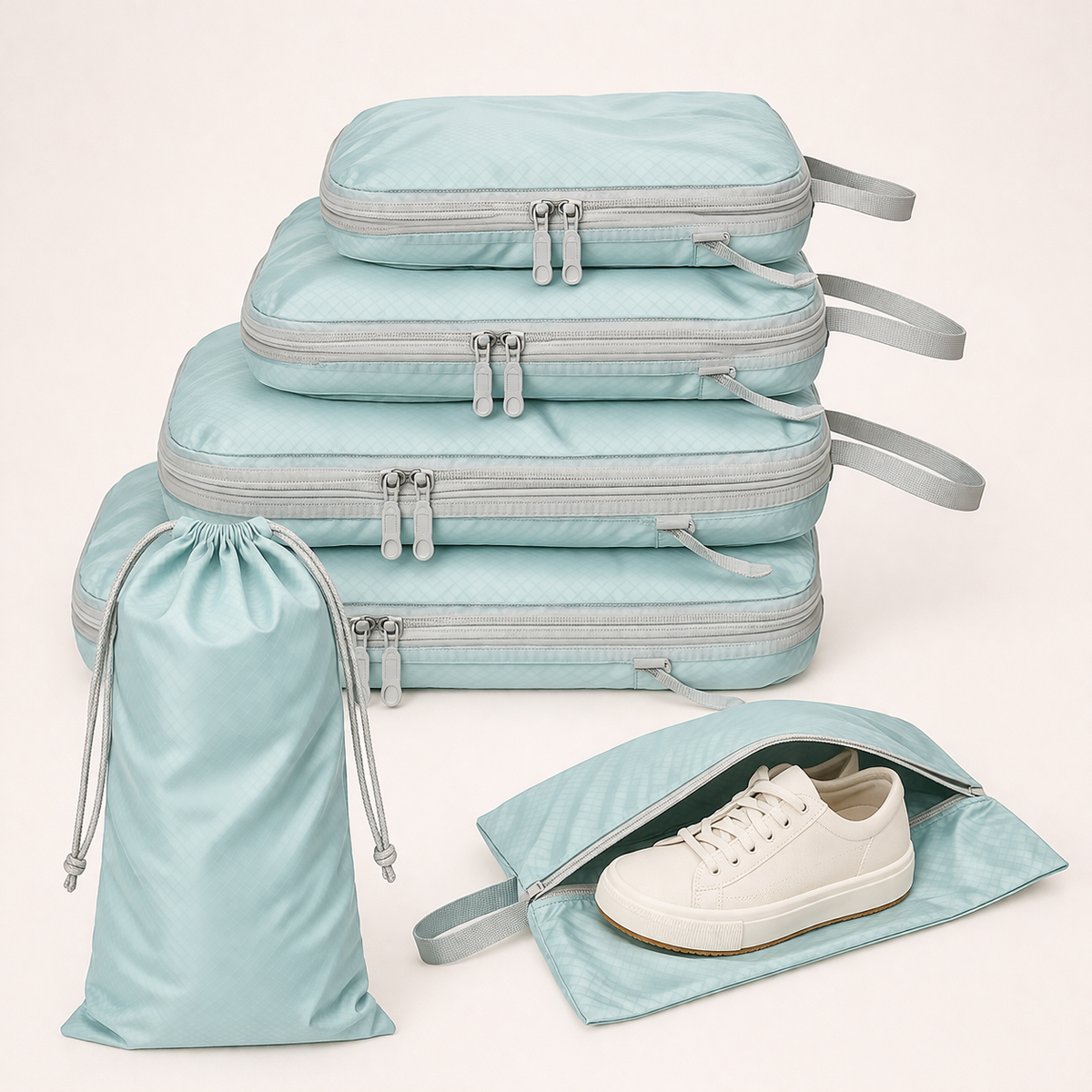 Set de rangement compressible pour valise – 6 pièces