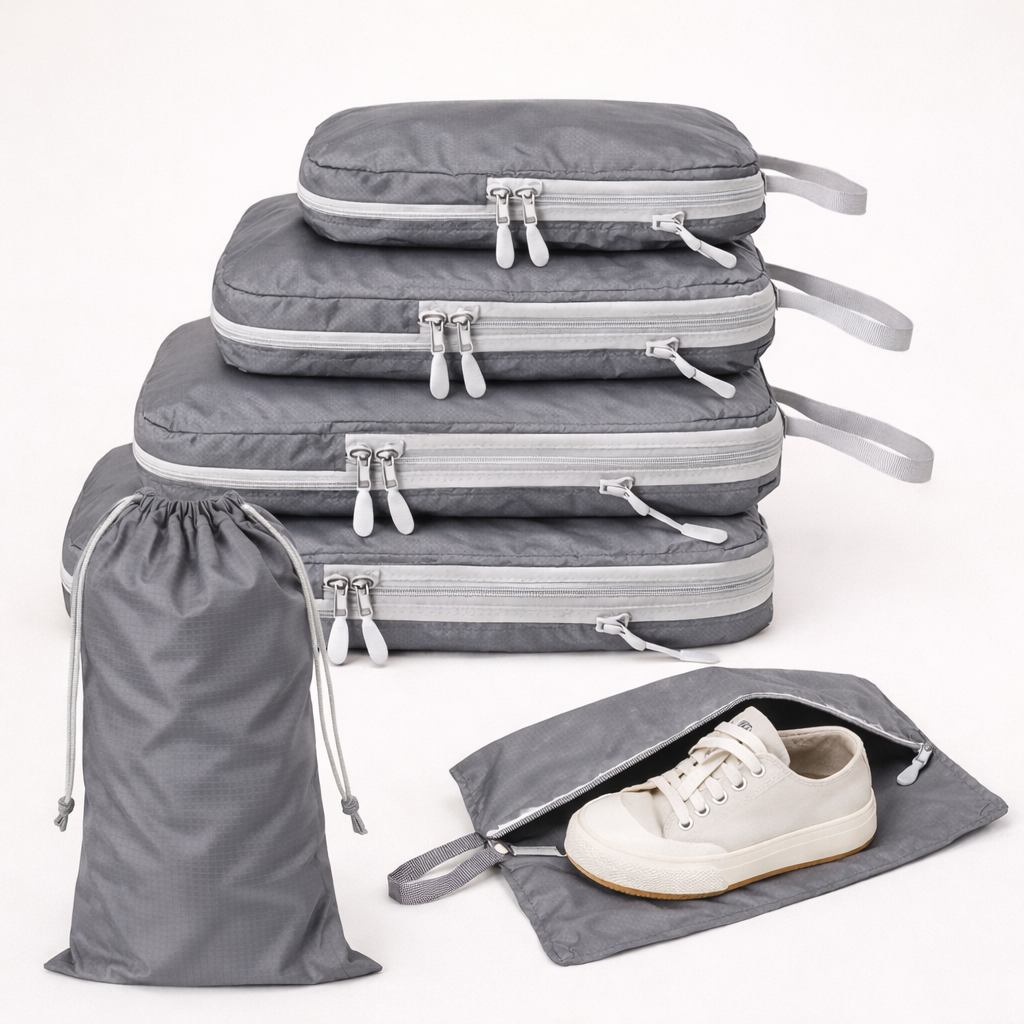 Set de rangement compressible pour valise – 6 pièces
